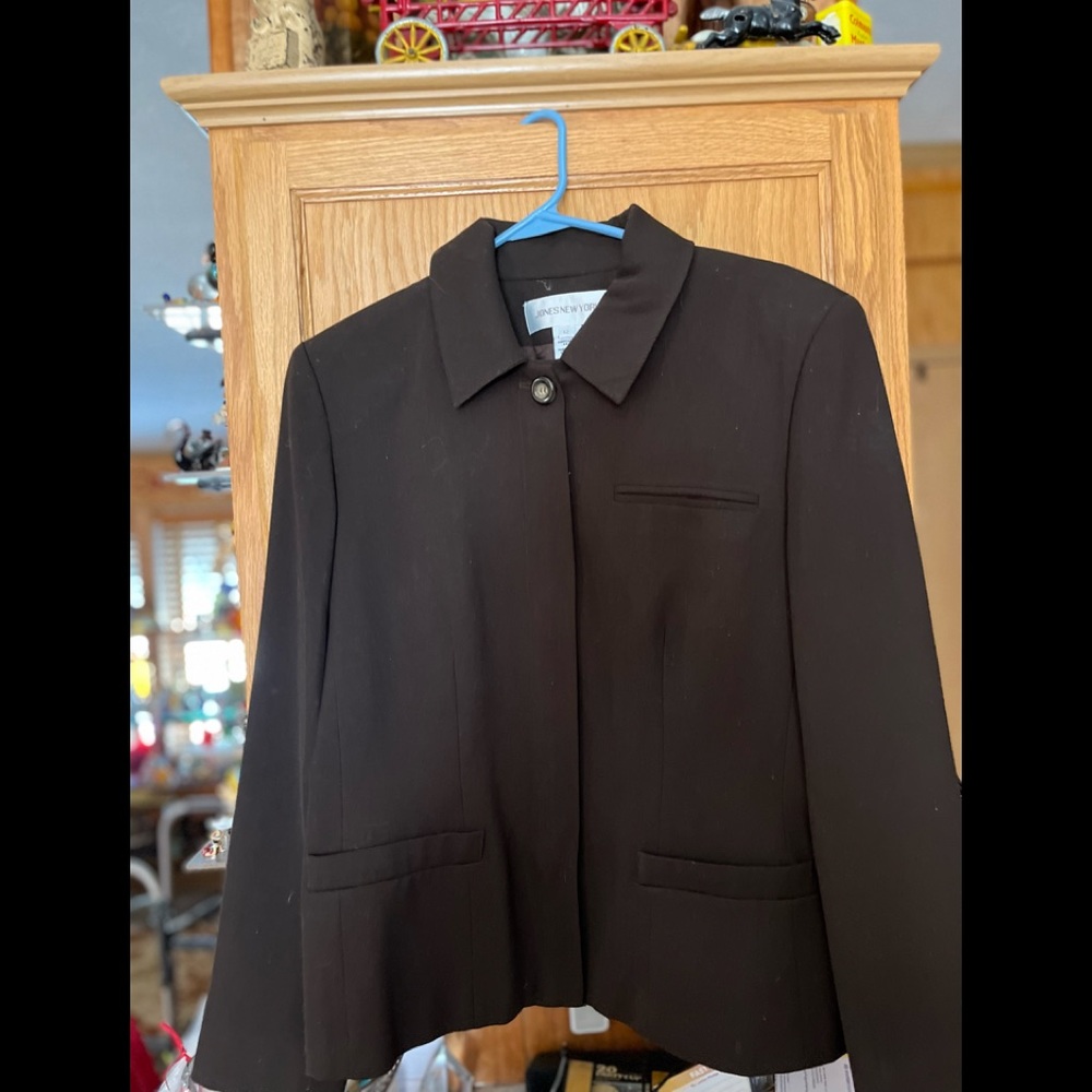 Vintage cropped dark brown jacket chocolate brown